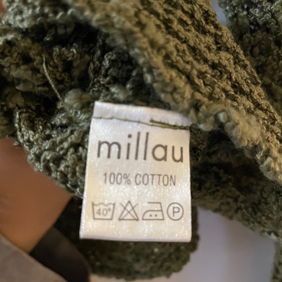 LF Oversized Distressed Sweater in Olive - Picture 5 of 5